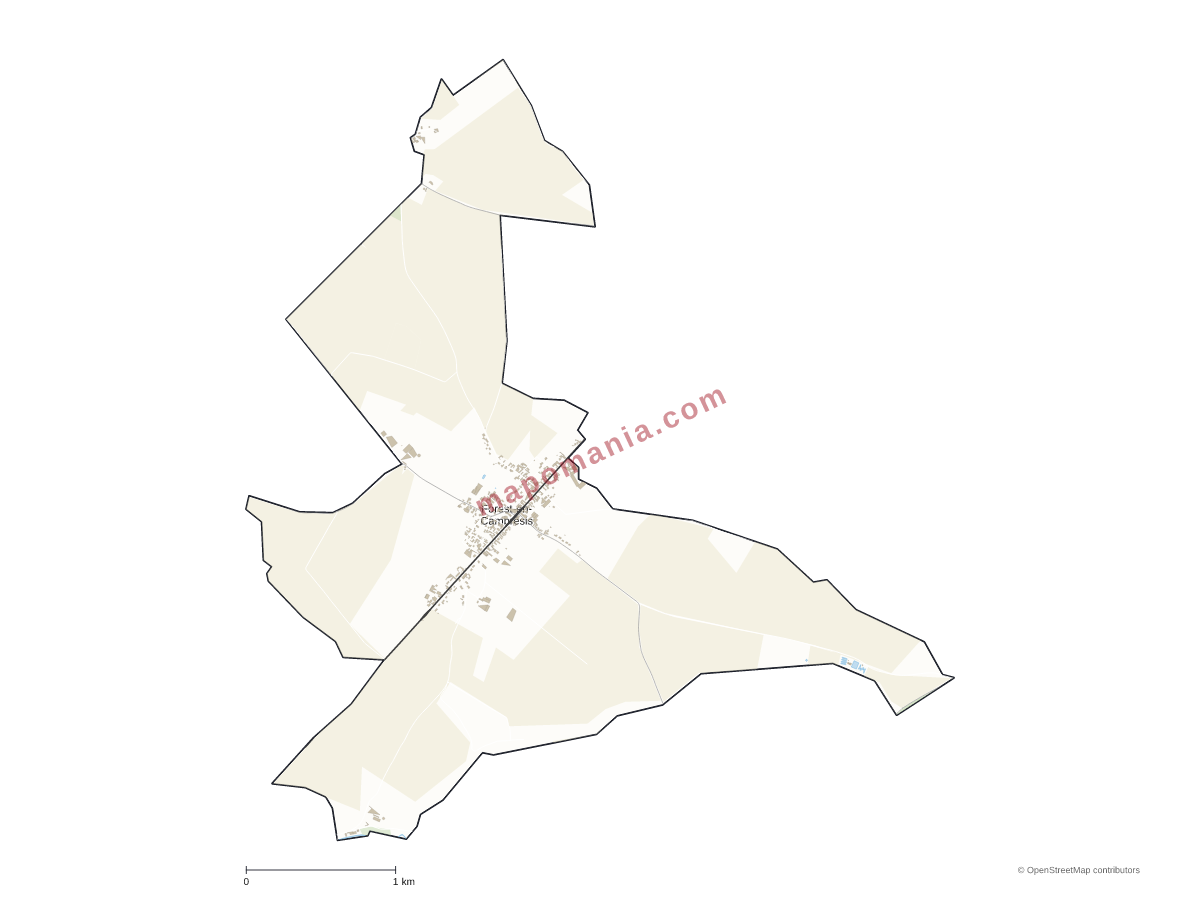 Carte de Forest-en-Cambrésis à personnaliser