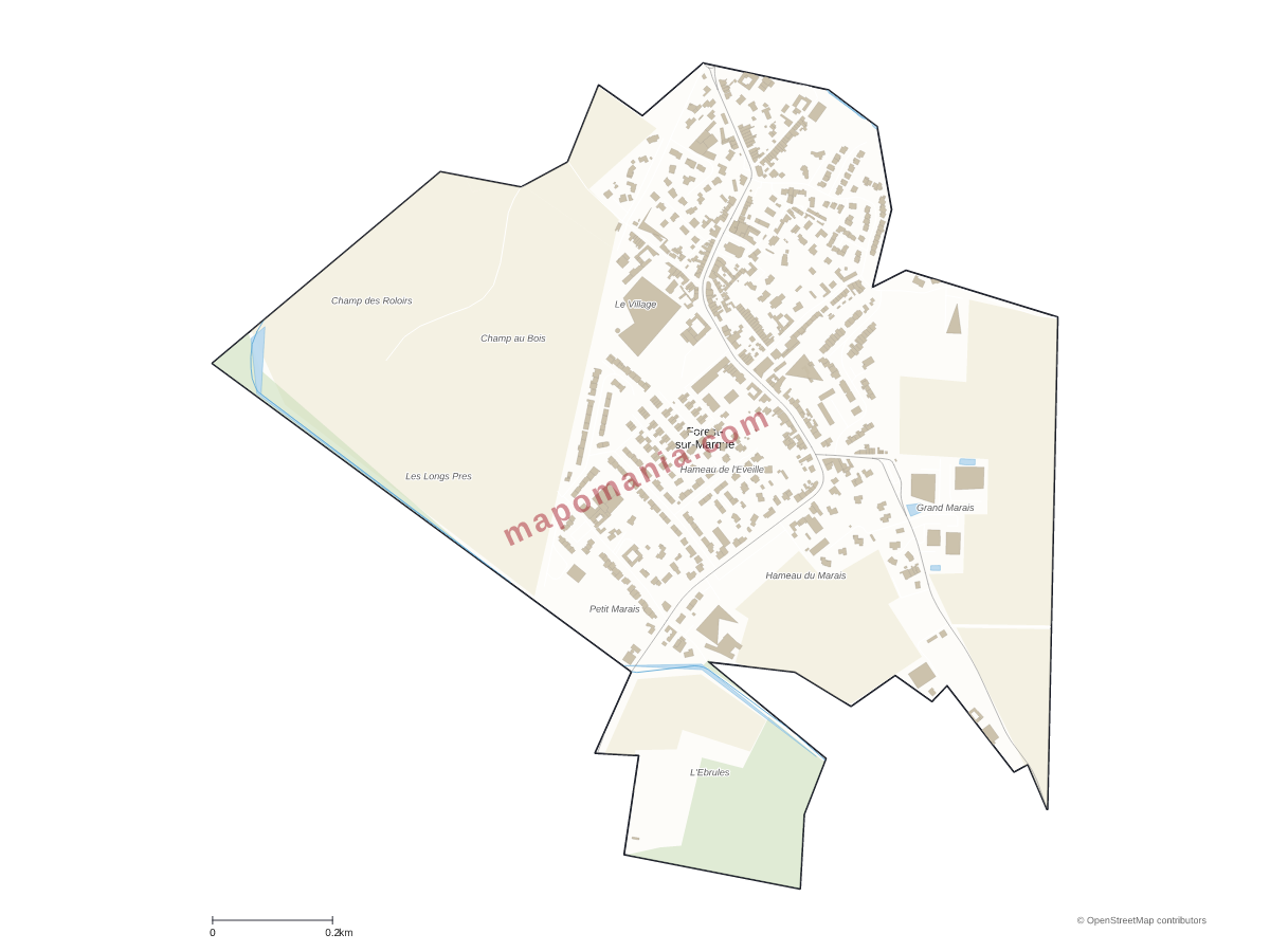 Carte de Forest-sur-Marque à personnaliser