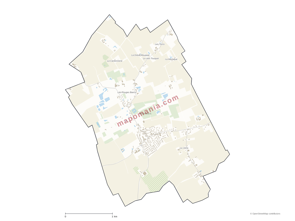 Carte de Fromelles à personnaliser