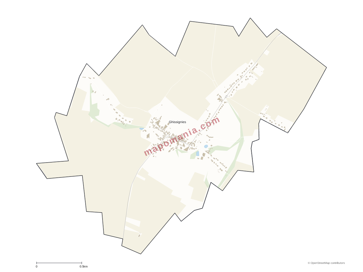 Carte de Ghissignies à personnaliser