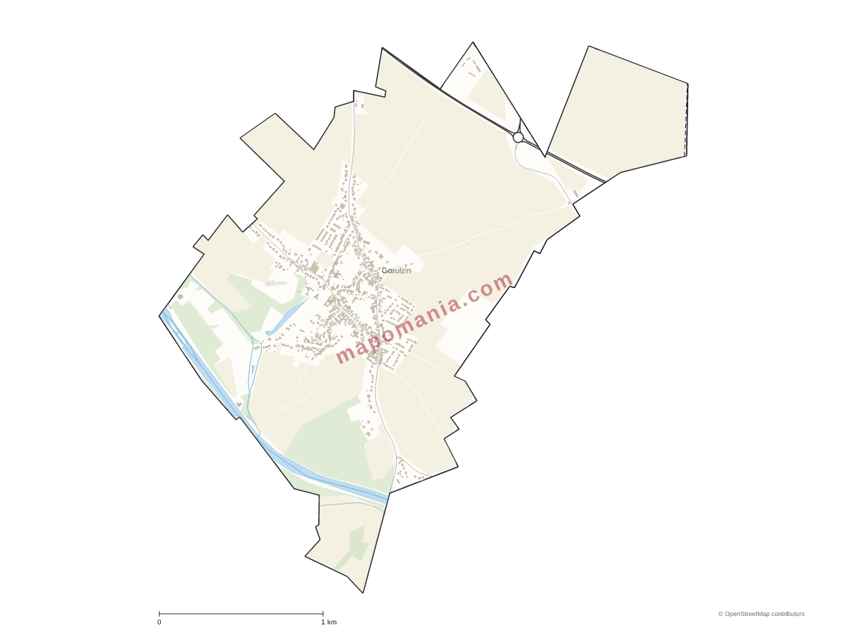 Carte de Gœulzin à personnaliser