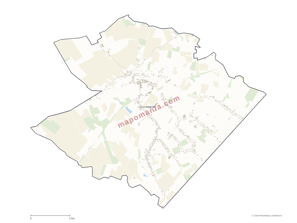 Carte de Gommegnies à personnaliser