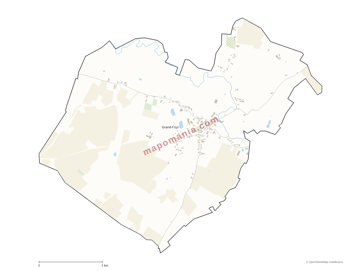 Carte de Grand-Fayt à personnaliser
