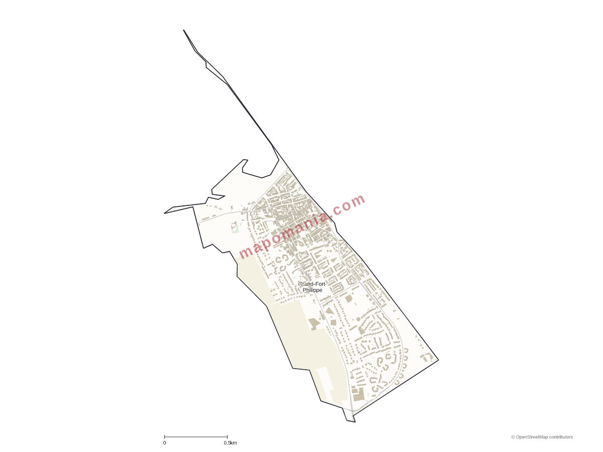 Carte de Grand-Fort-Philippe à personnaliser