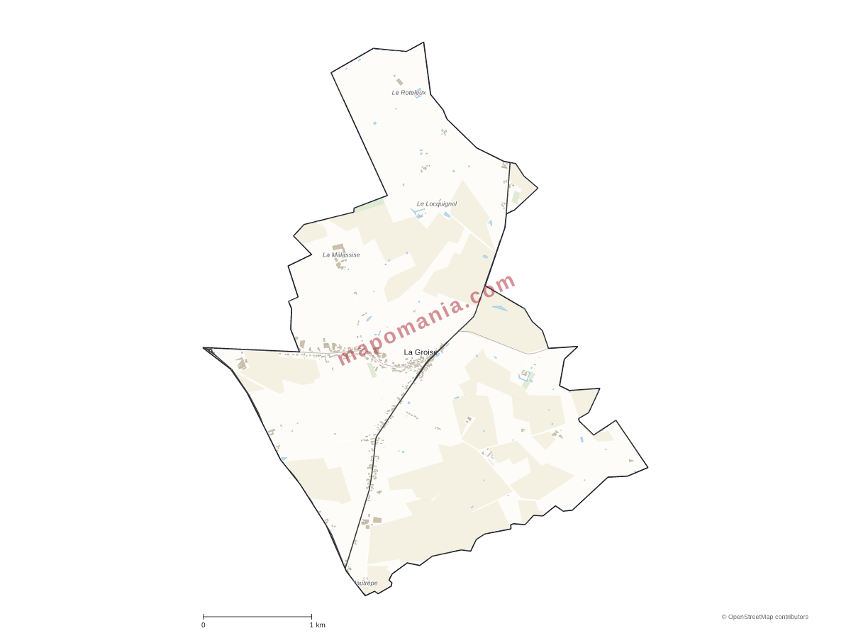 Carte de La Groise à personnaliser