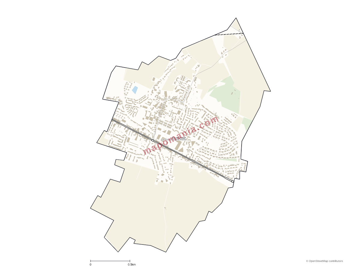 Carte de Guesnain à personnaliser
