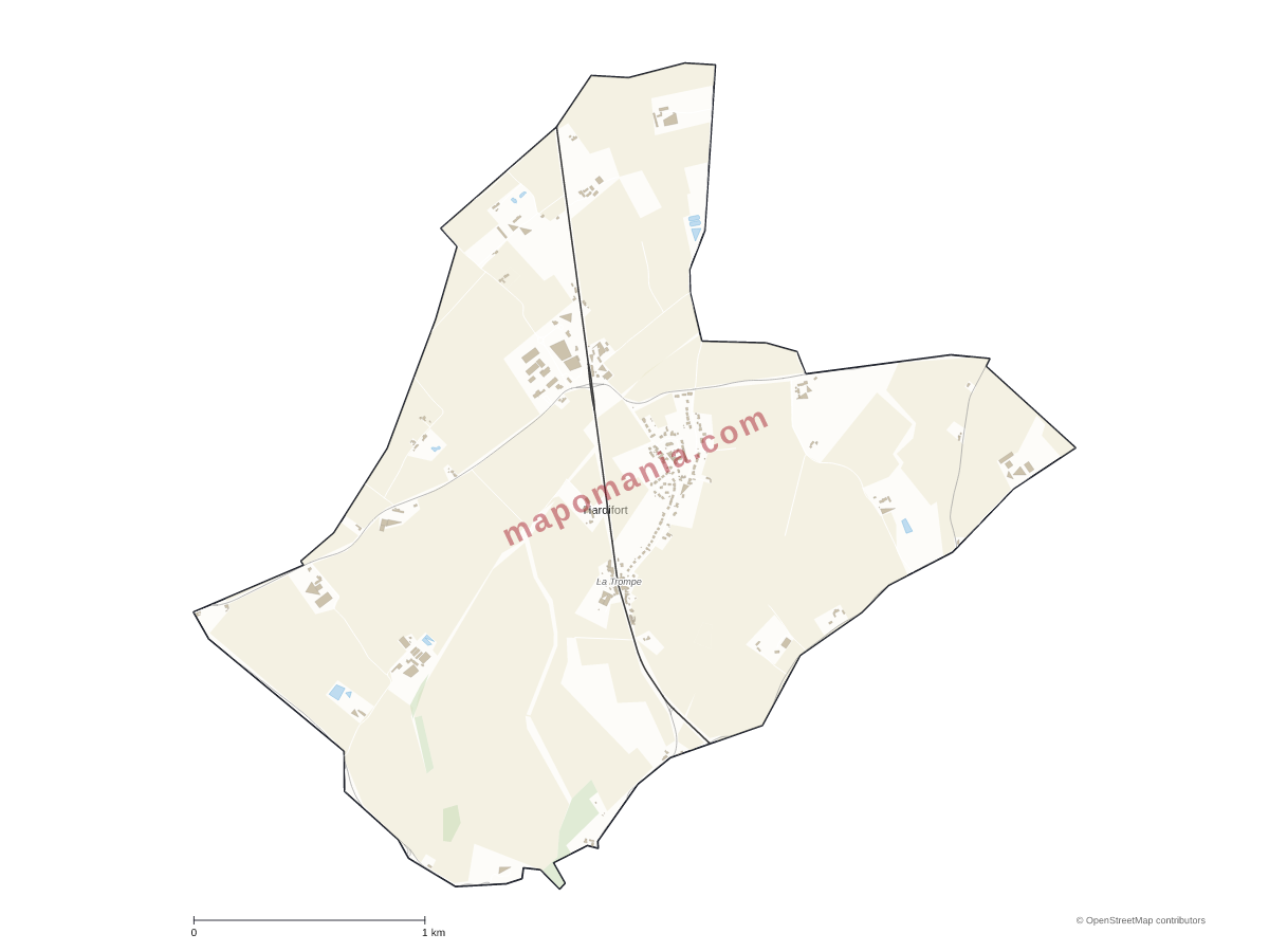 Carte de Hardifort à personnaliser