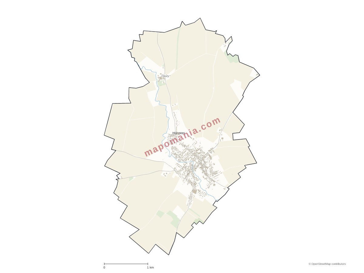 Carte de Haspres à personnaliser