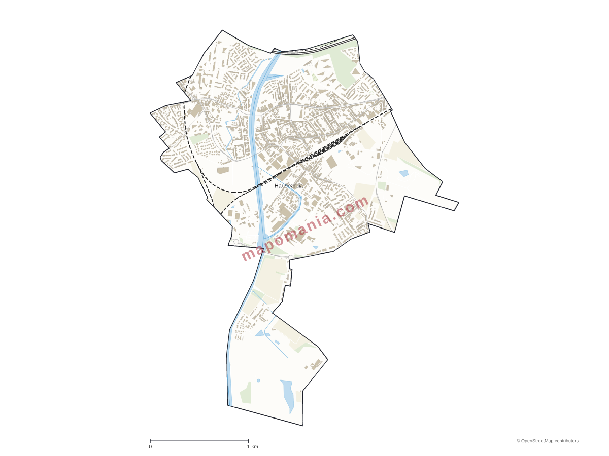 Carte de Haubourdin à personnaliser