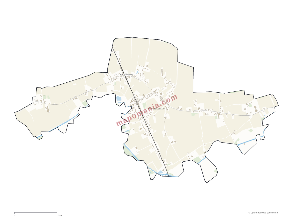 Carte de Haverskerque à personnaliser
