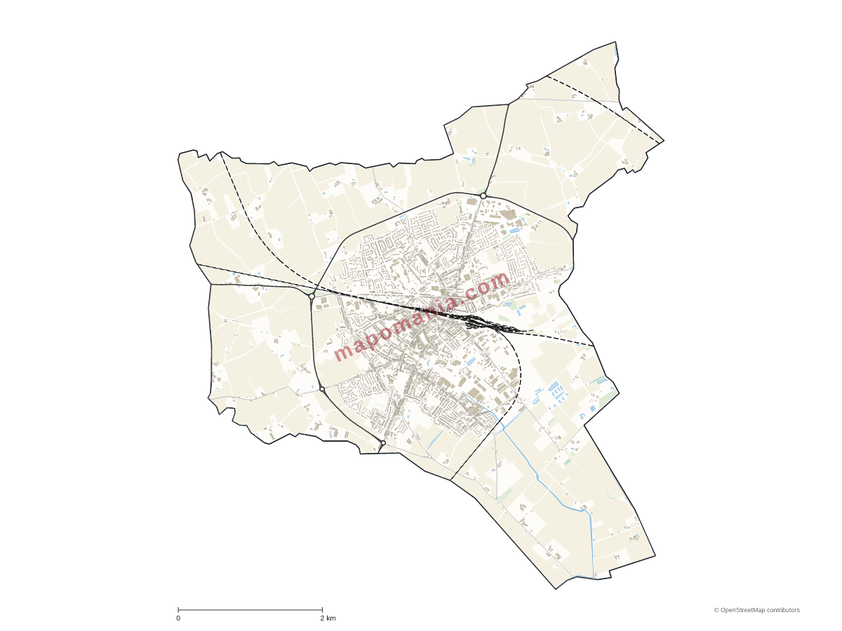 Carte de Hazebrouck à personnaliser