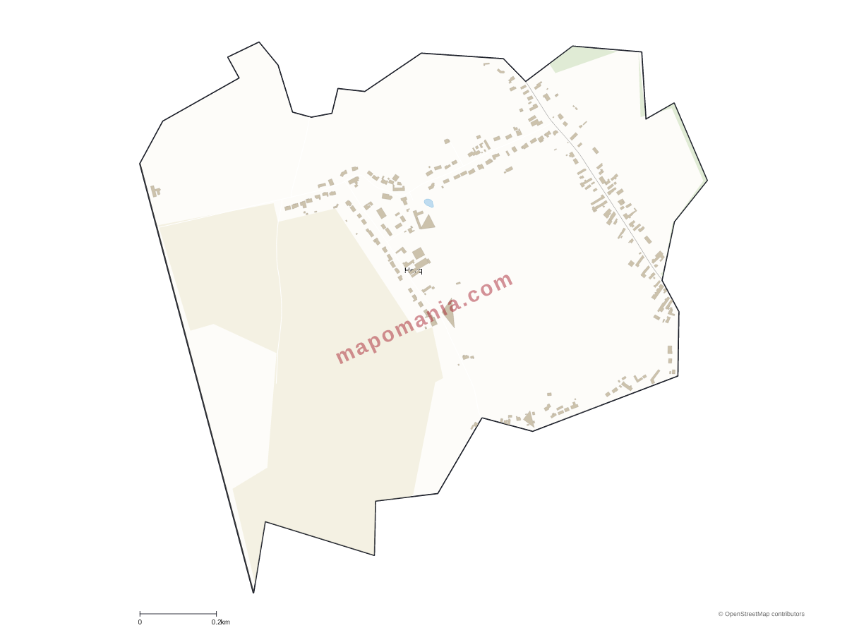 Carte de Hecq à personnaliser