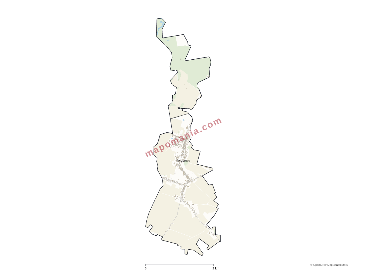 Carte de Hélesmes à personnaliser