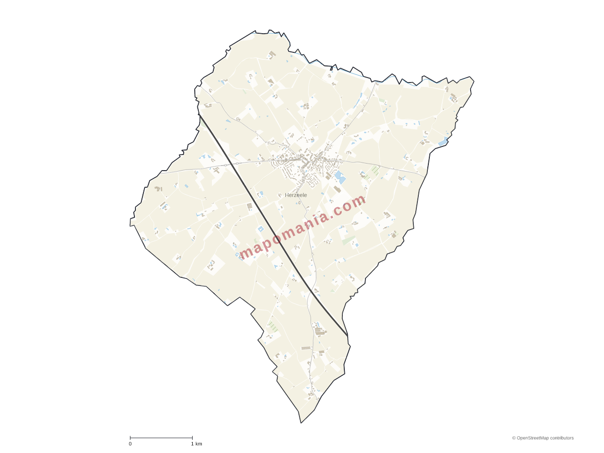 Carte de Herzeele à personnaliser