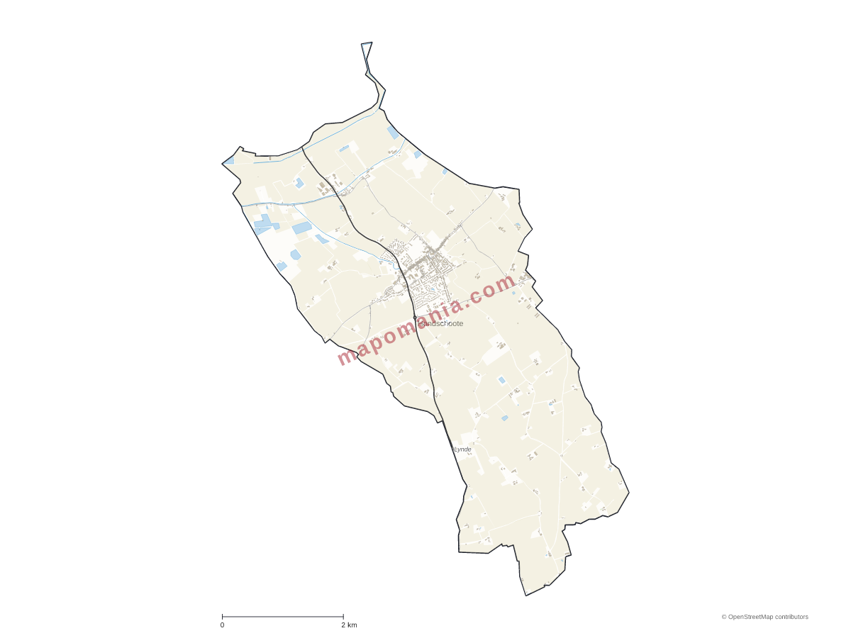 Carte de Hondschoote à personnaliser