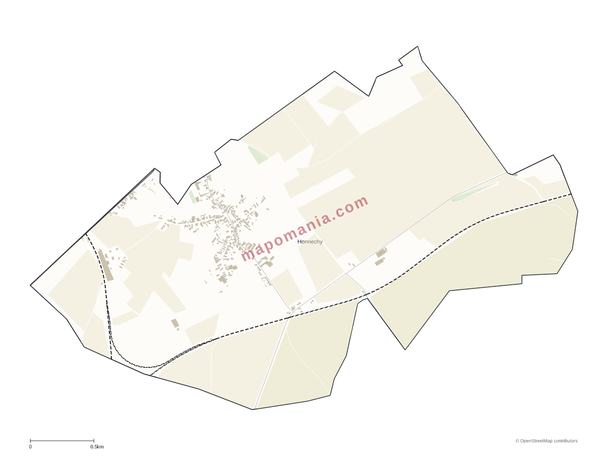Carte de Honnechy à personnaliser