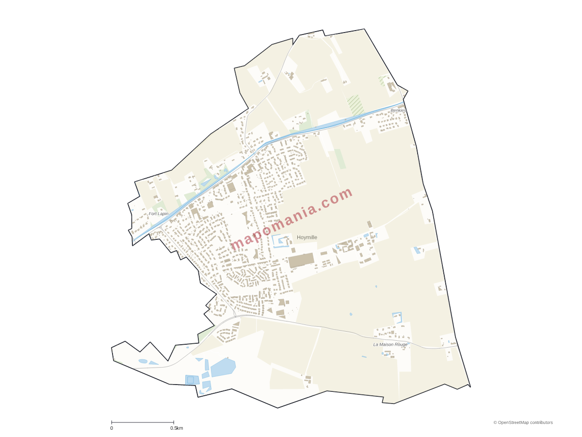 Carte de Hoymille à personnaliser