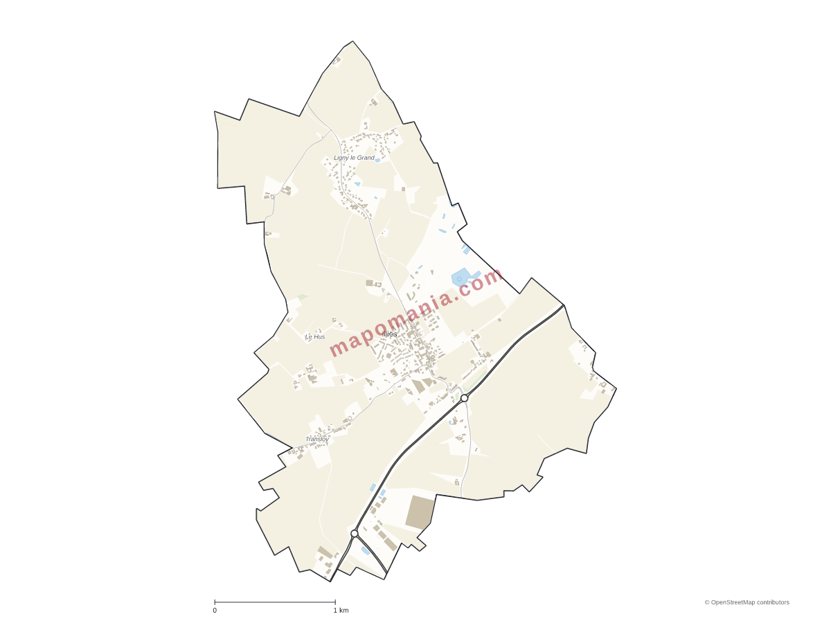Carte de Illies à personnaliser
