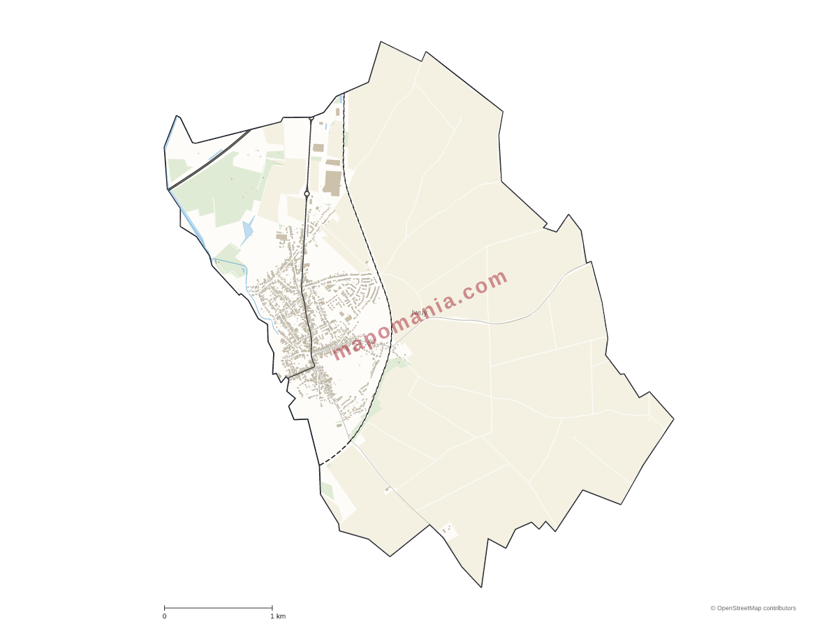 Carte de Iwuy à personnaliser