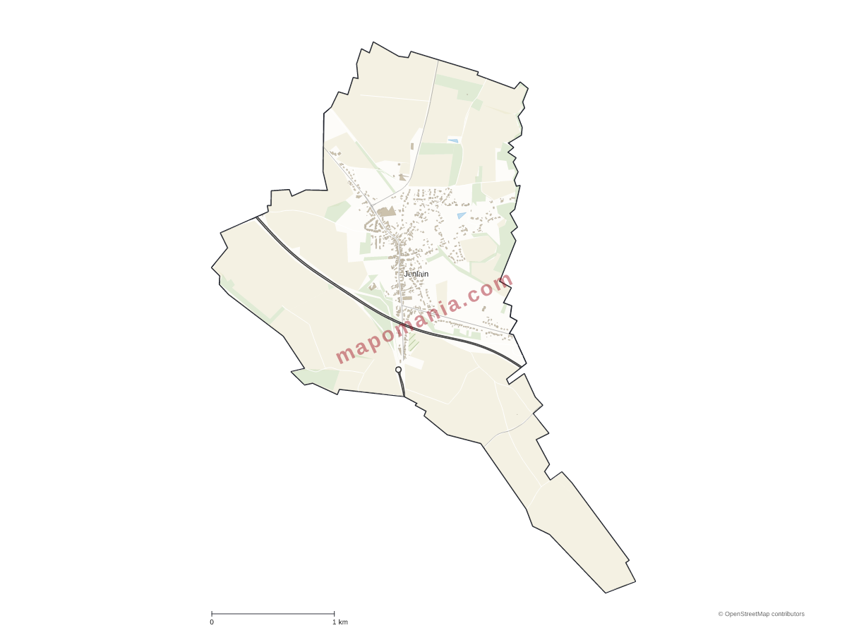 Carte de Jenlain à personnaliser