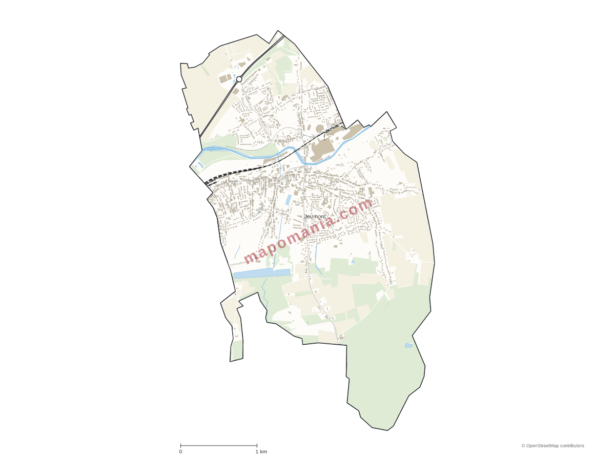 Carte de Jeumont à personnaliser