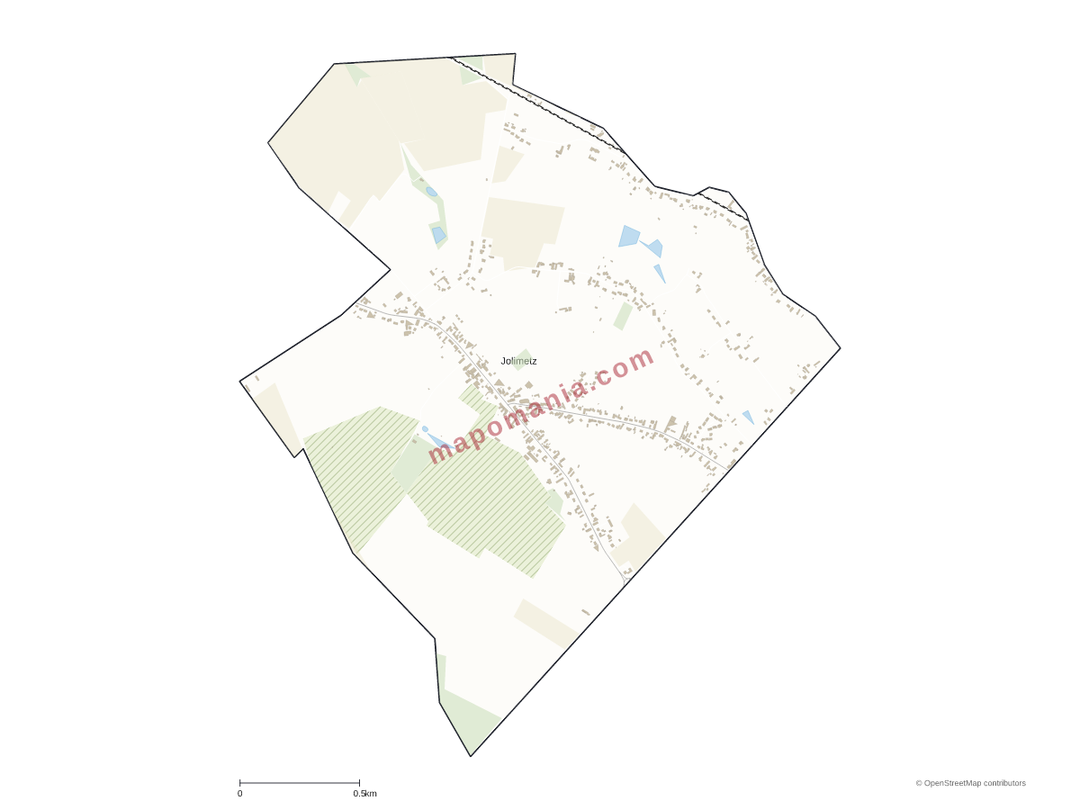 Carte de Jolimetz à personnaliser
