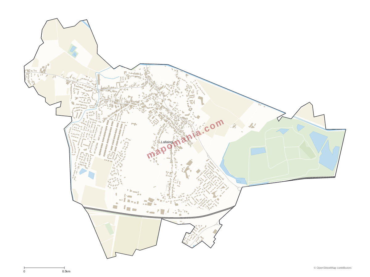 Carte de Lallaing à personnaliser