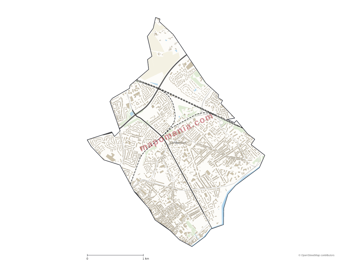 Carte de Lambersart à personnaliser