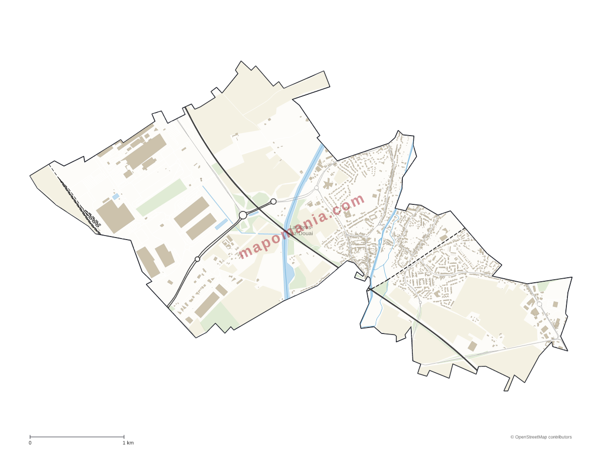Carte de Lambres-lez-Douai à personnaliser