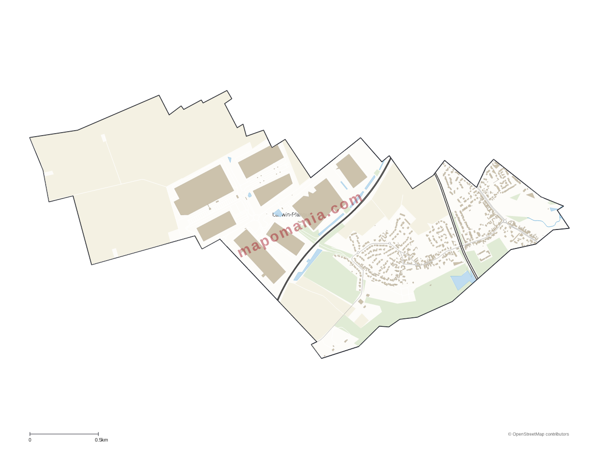 Carte de Lauwin-Planque à personnaliser