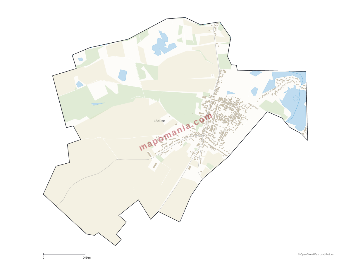 Carte de Lécluse à personnaliser
