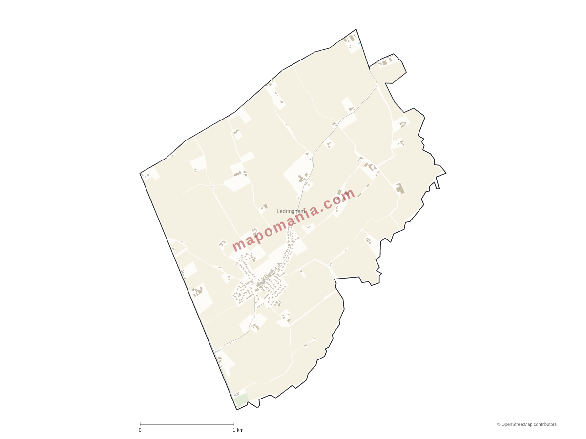 Carte de Ledringhem à personnaliser
