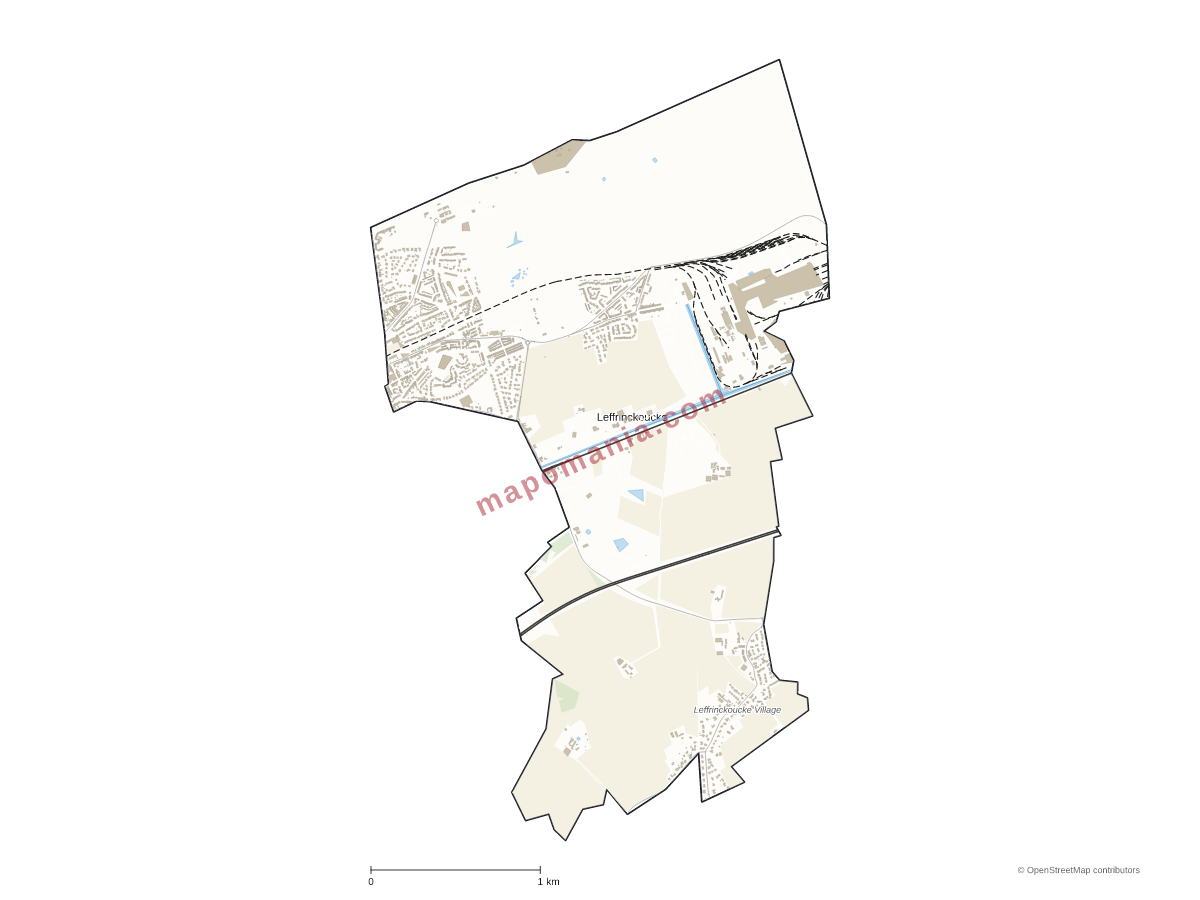 Carte de Leffrinckoucke à personnaliser