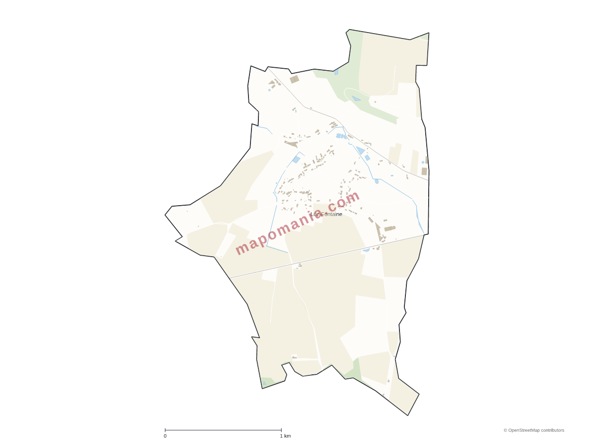 Carte de Lez-Fontaine à personnaliser