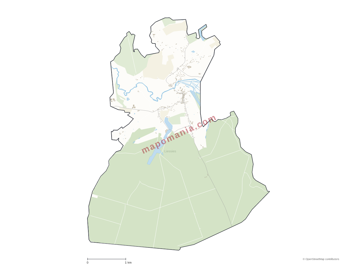 Carte de Liessies à personnaliser