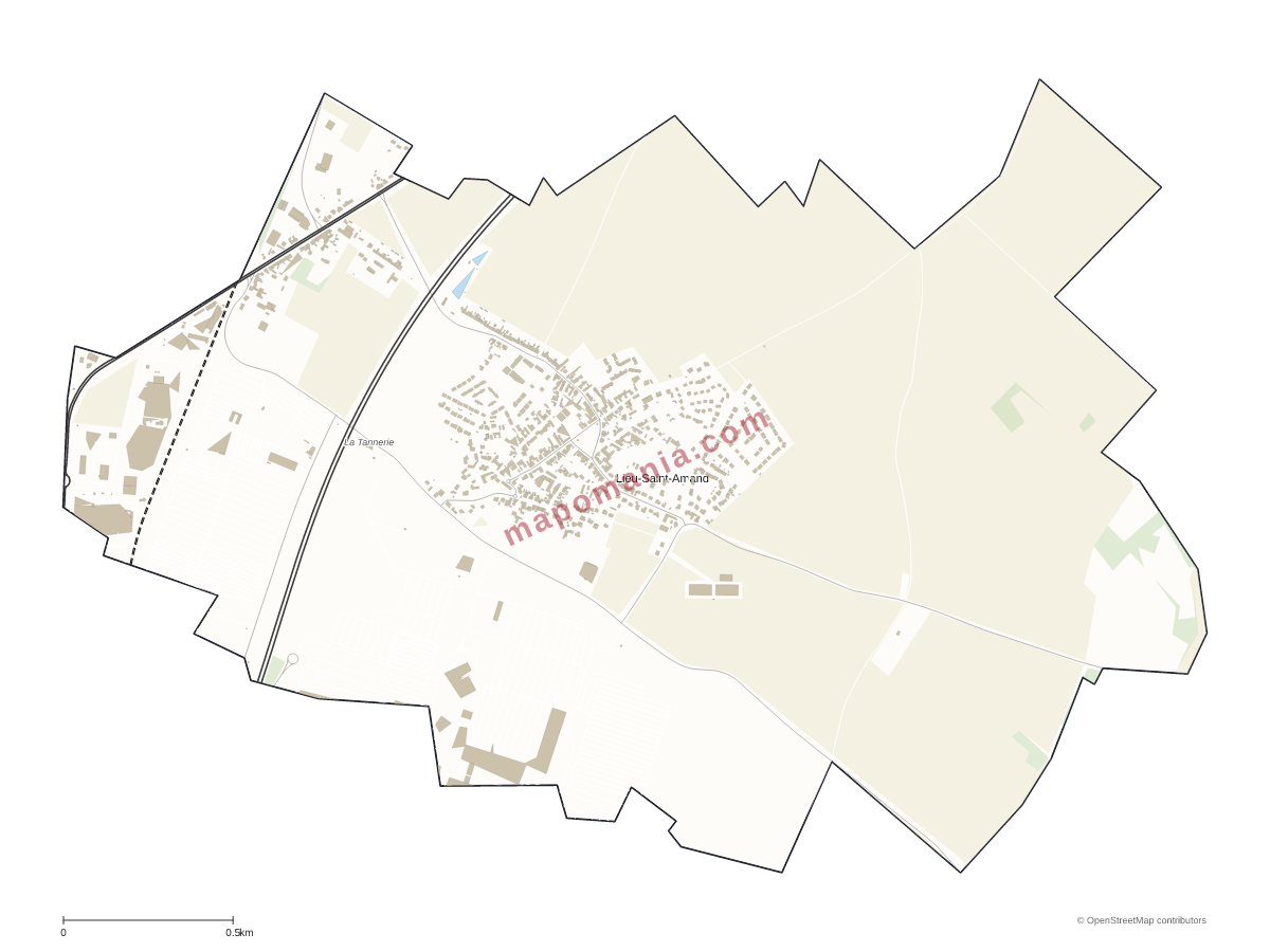 Carte de Lieu-Saint-Amand à personnaliser