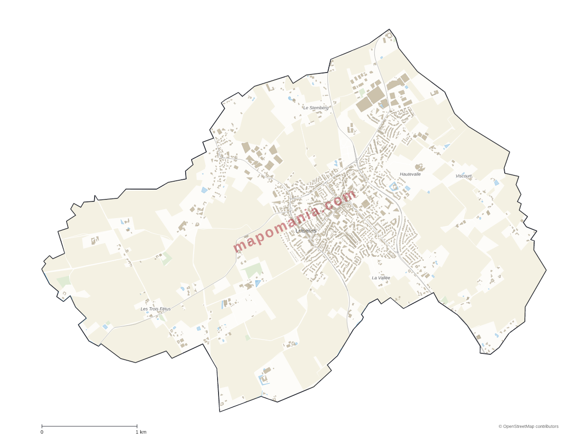 Carte de Linselles à personnaliser