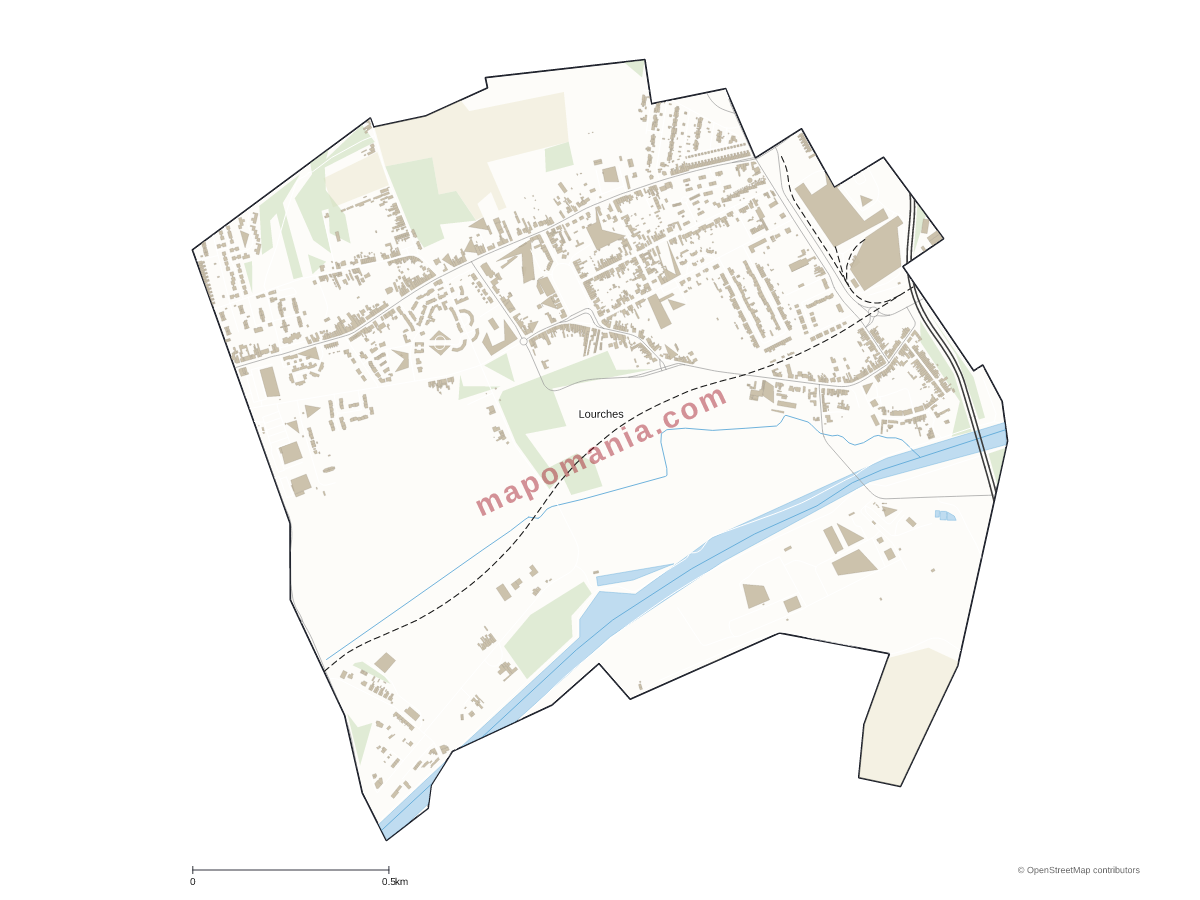 Carte de Lourches à personnaliser
