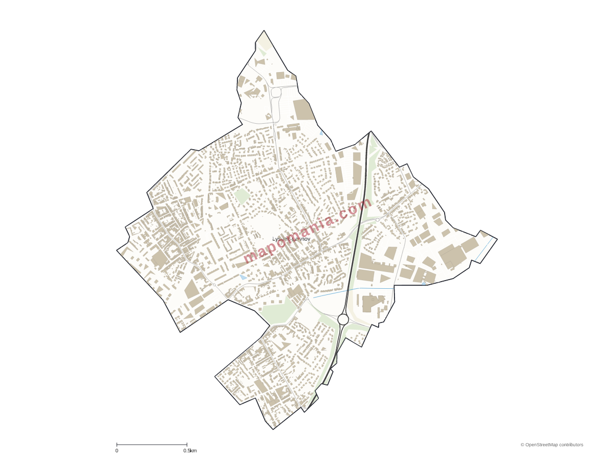 Carte de Lys-lez-Lannoy à personnaliser