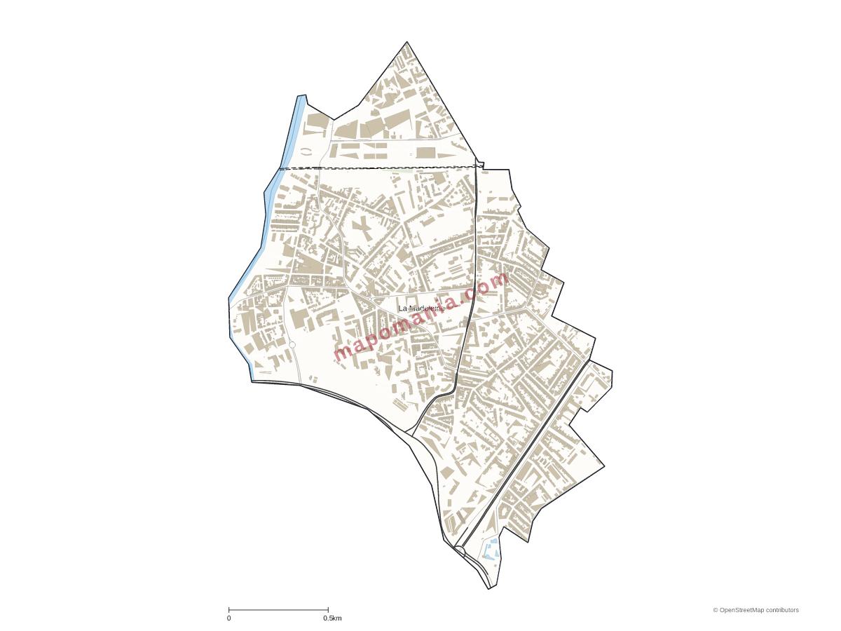 Carte de La Madeleine à personnaliser