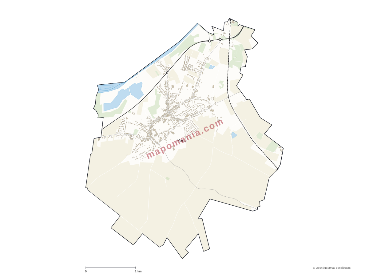 Carte de Maing à personnaliser