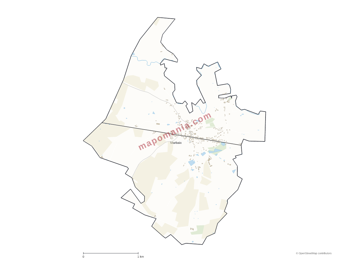 Carte de Marbaix à personnaliser