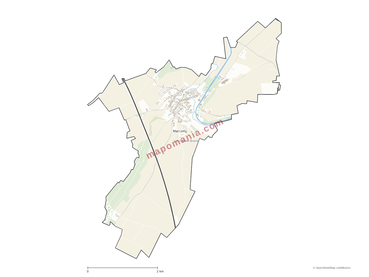 Carte de Marcoing à personnaliser