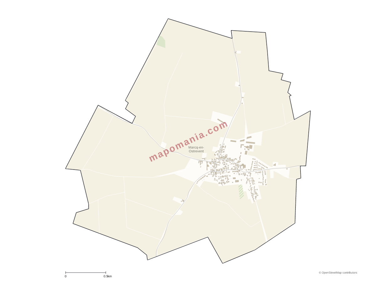 Carte de Marcq-en-Ostrevent à personnaliser