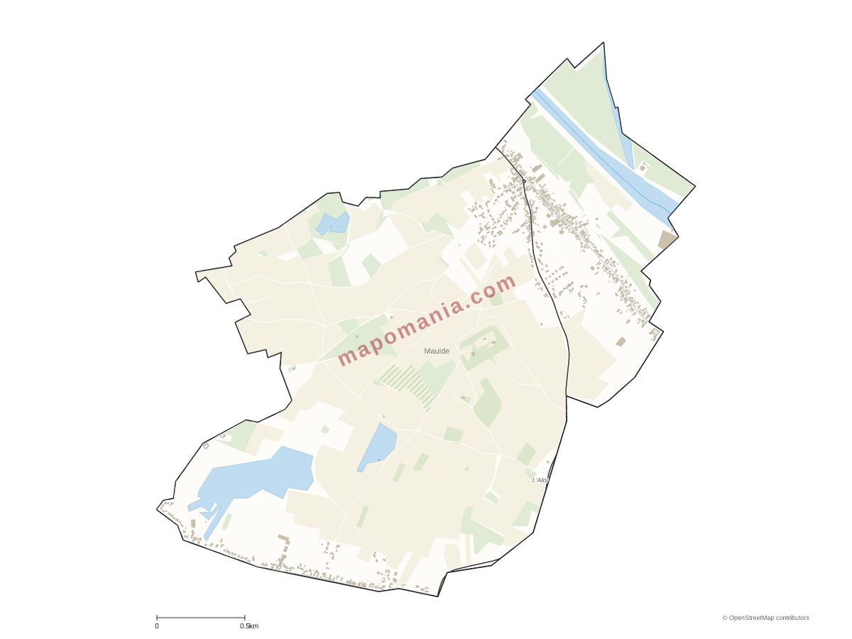 Carte de Maulde à personnaliser
