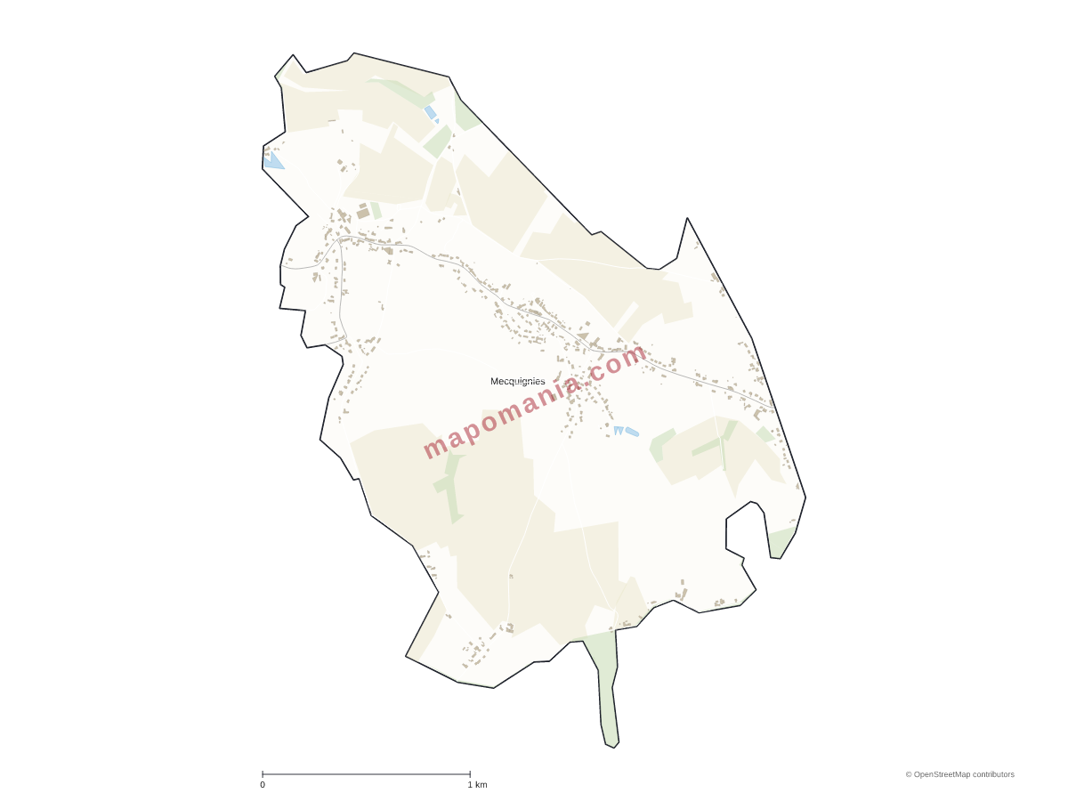 Carte de Mecquignies à personnaliser