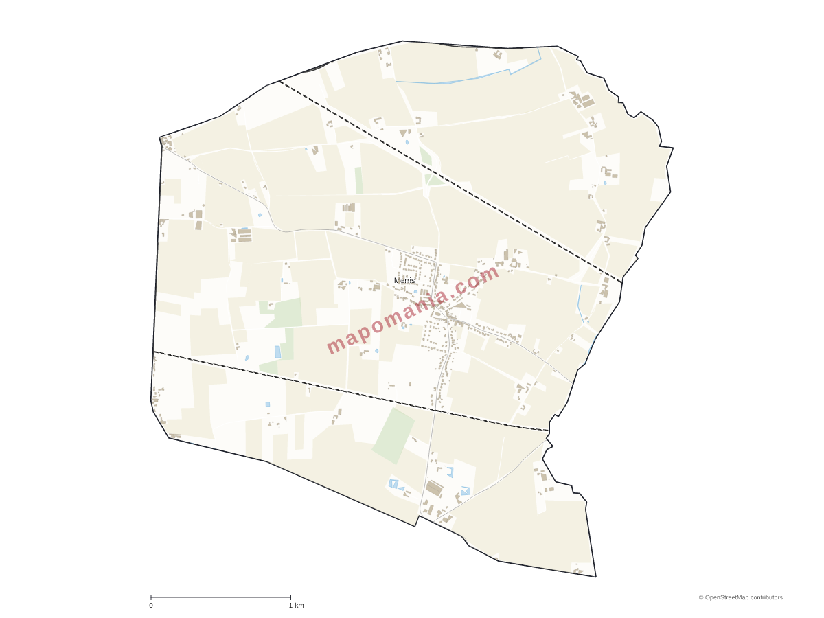 Carte de Merris à personnaliser