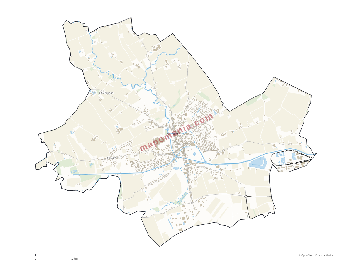 Carte de Merville à personnaliser