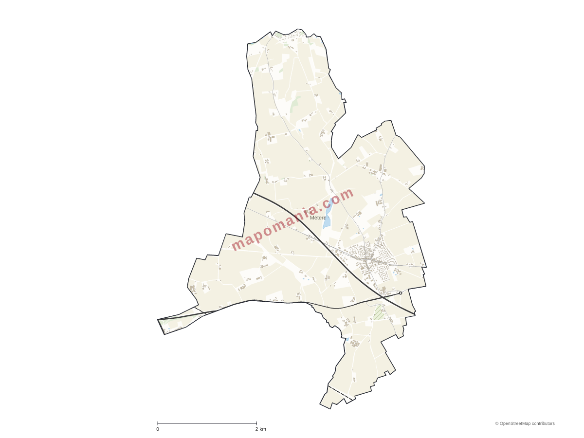 Carte de Méteren à personnaliser