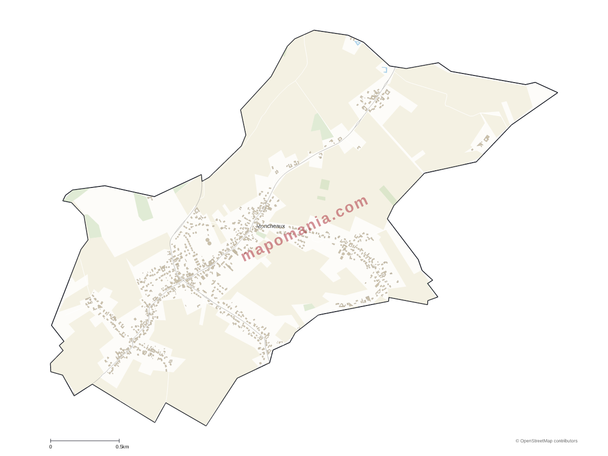 Carte de Moncheaux à personnaliser